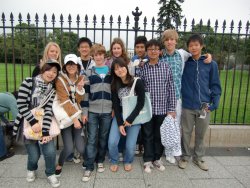 Die International Students vor dem Weißen Haus